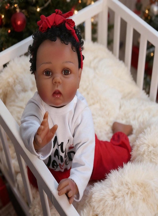 CHAREX Reborn Baby Dolls - Black, 22 inches Newborn African American Realistic Lifelike Baby Dolls for Kids Age 3+ - Image 4